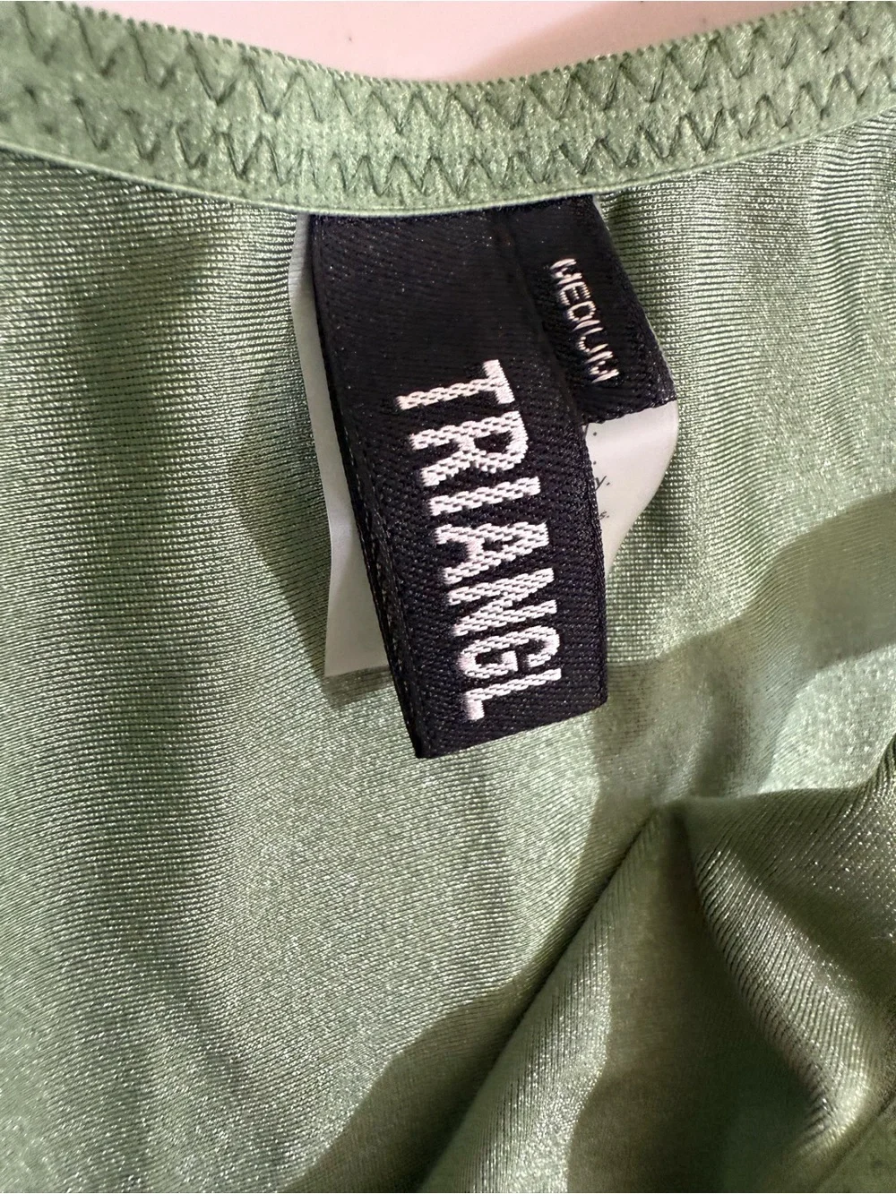 triangl swimwear Shimmery Sage Green Bikini Set